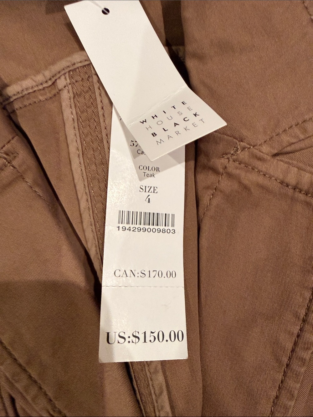 White House Black Market Taupe Utility Jean Jacket - Picture 2 of 4